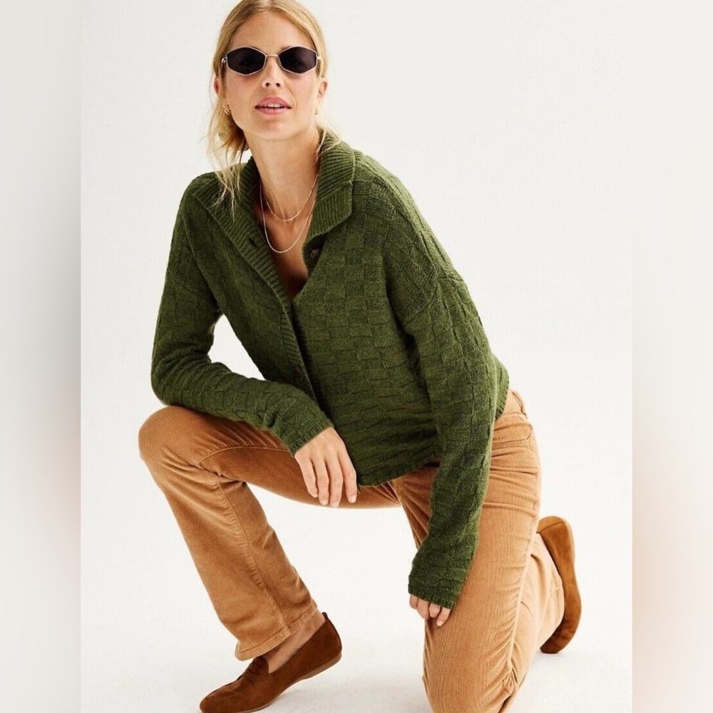 Sonoma Goods For Life Collared Cardigan SZ Medium NWT - Picture 2 of 8